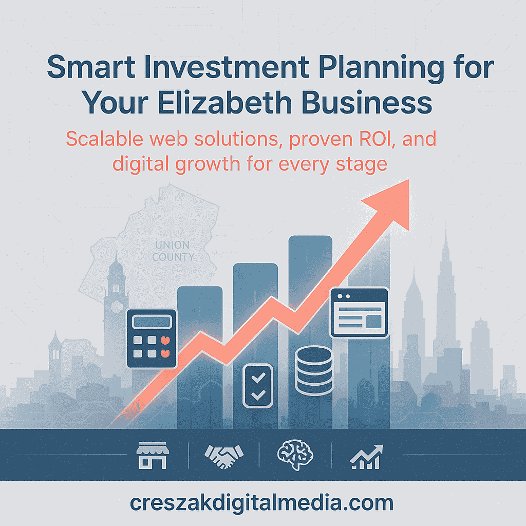 Web Design Services in Elizabeth smart investment planning for business websites by CresZak Digital Media with scalable solutions