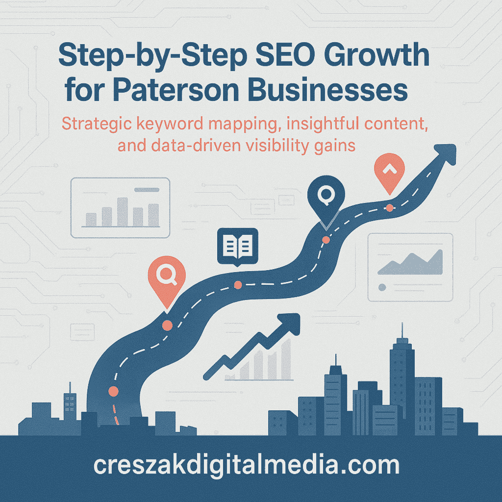 step-by-step seo implementation that delivers results for paterson businesses SEO Services in Paterson step by step implementation delivering results by CresZak Digital Media using technical SEO strategy