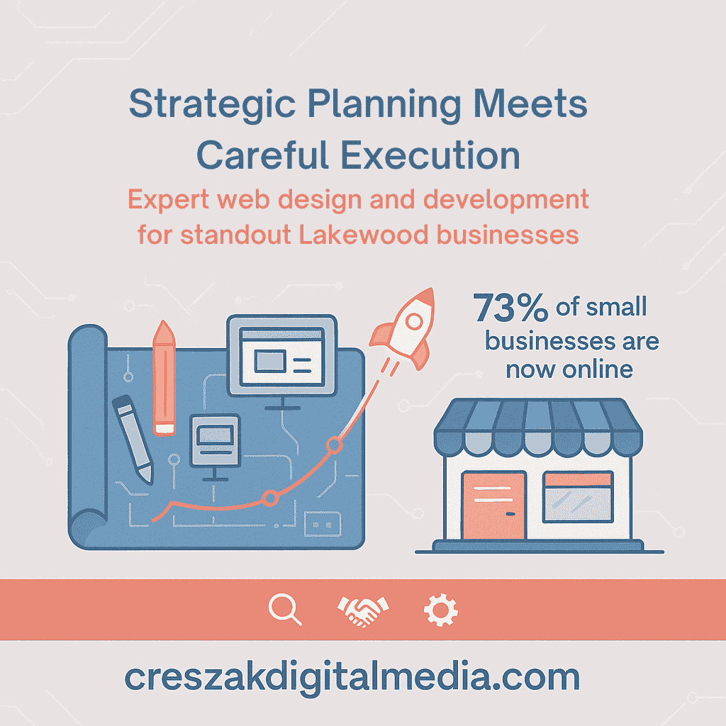strategic planning meets careful execution Strategic planning and execution in Web Design Services in Lakewood with responsive website design by CresZak Digital Media
