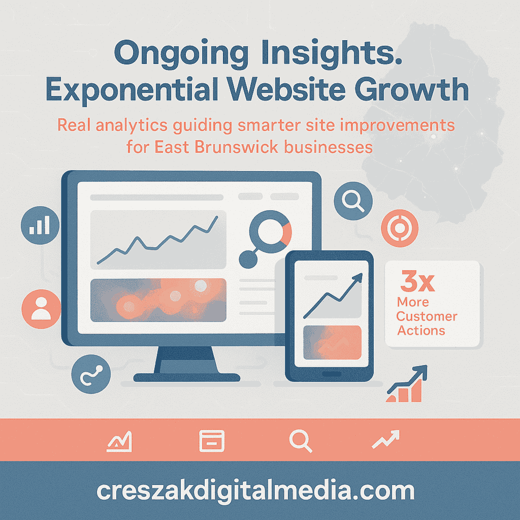 the power of ongoing website performance insights Web Design Services in East Brunswick improving performance with ongoing analytics insights by CresZak Digital Media for website optimization