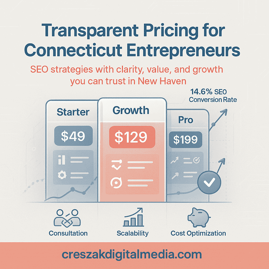 Transparent SEO Services in New Haven pricing models for entrepreneurs by CresZak Digital Media supporting scalable growth