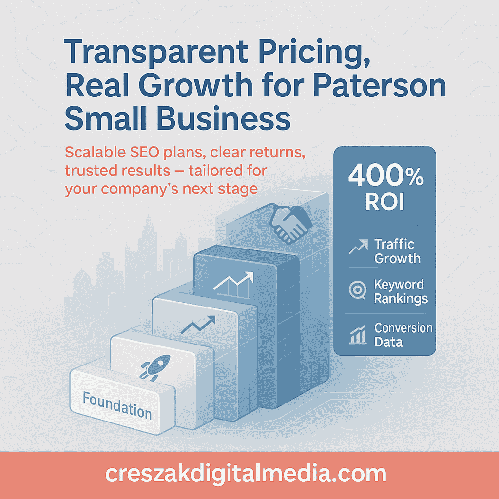 transparent pricing models that match your business growth stage in paterson Transparent SEO Services in Paterson pricing matching business growth stages by CresZak Digital Media