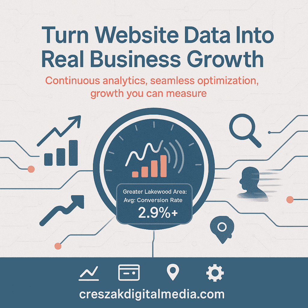 turning website data into business growth Turning website analytics into growth with Web Design Services in Lakewood using responsive website design by CresZak Digital Media