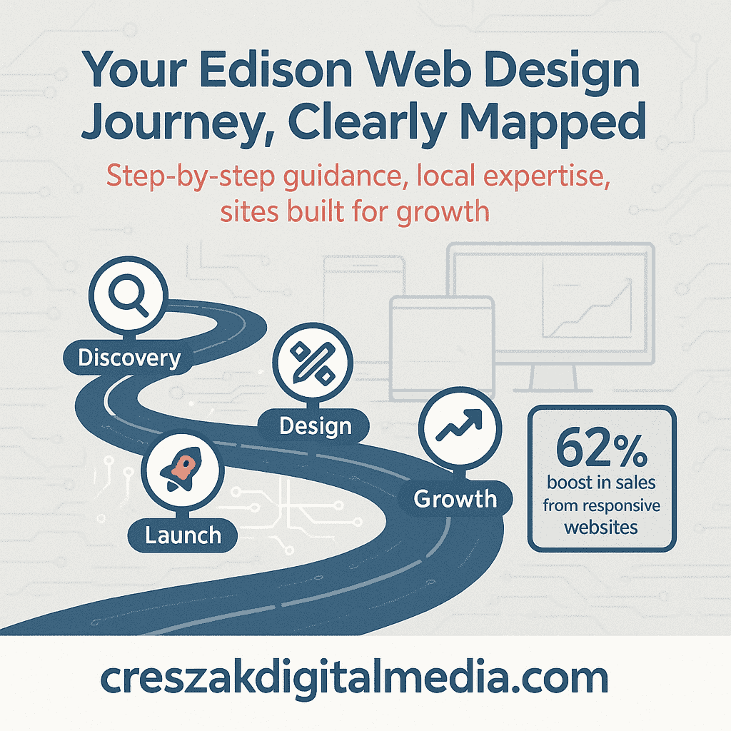 Web Design Services in Edison guiding companies through the CresZak development journey with responsive website solutions