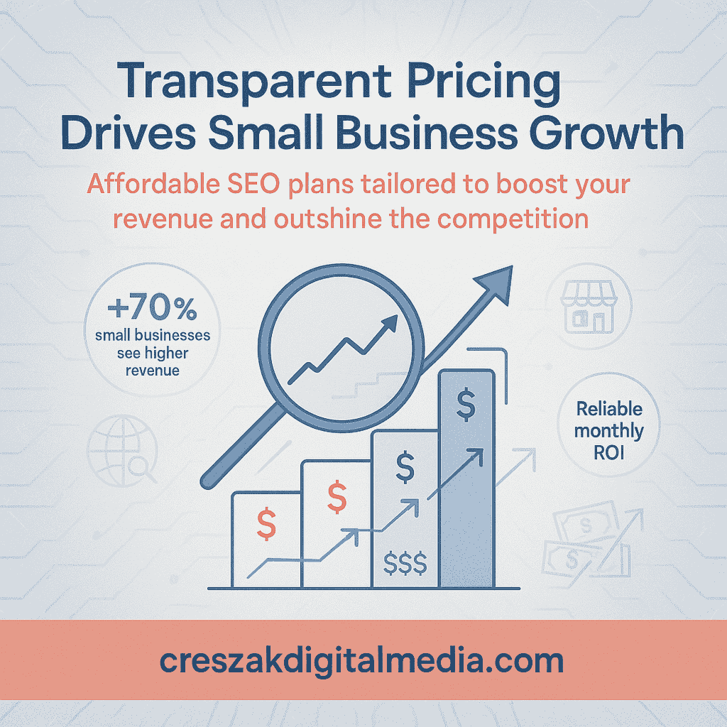 understanding transparent pricing for small business growth Transparent SEO Services in Newark pricing supporting small business growth by CresZak Digital Media