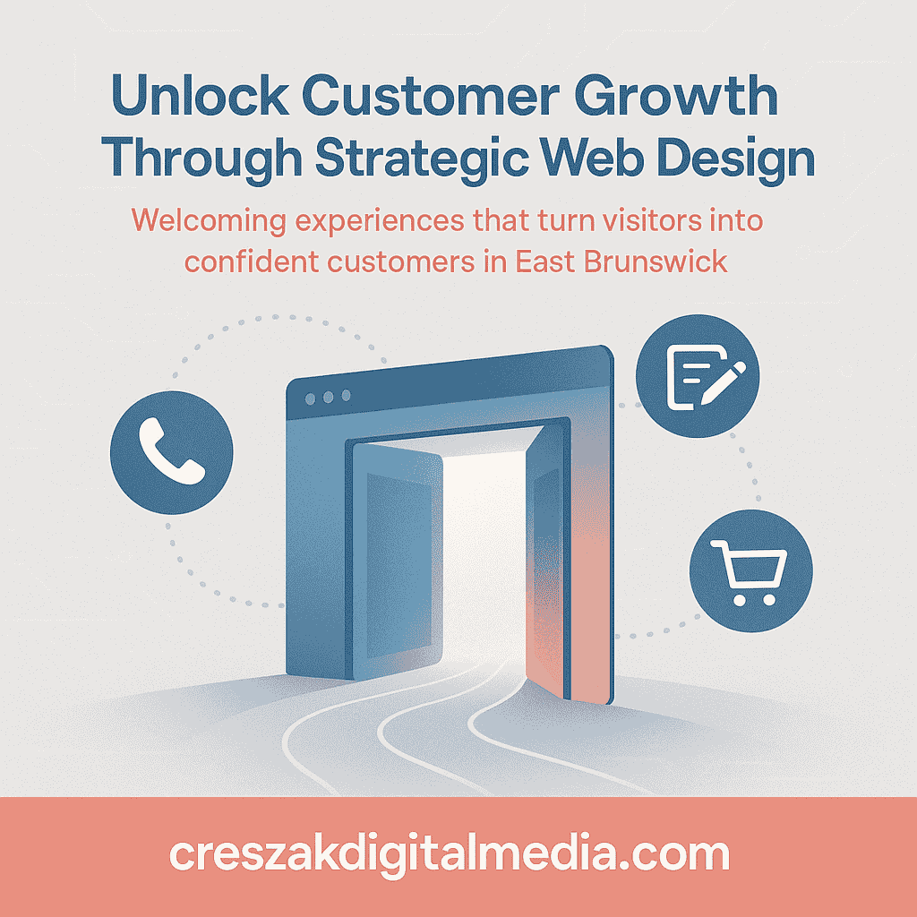unlocking customer growth through strategic web design Web Design Services in East Brunswick unlocking customer growth through strategic UX design by CresZak Digital Media