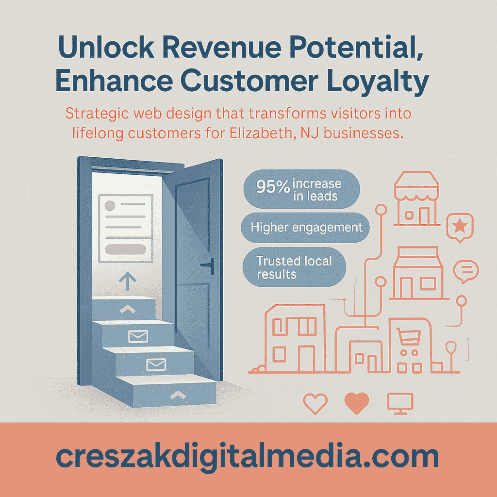 Web Design Services in Elizabeth unlocking revenue through strategic UX design by CresZak Digital Media for better conversions