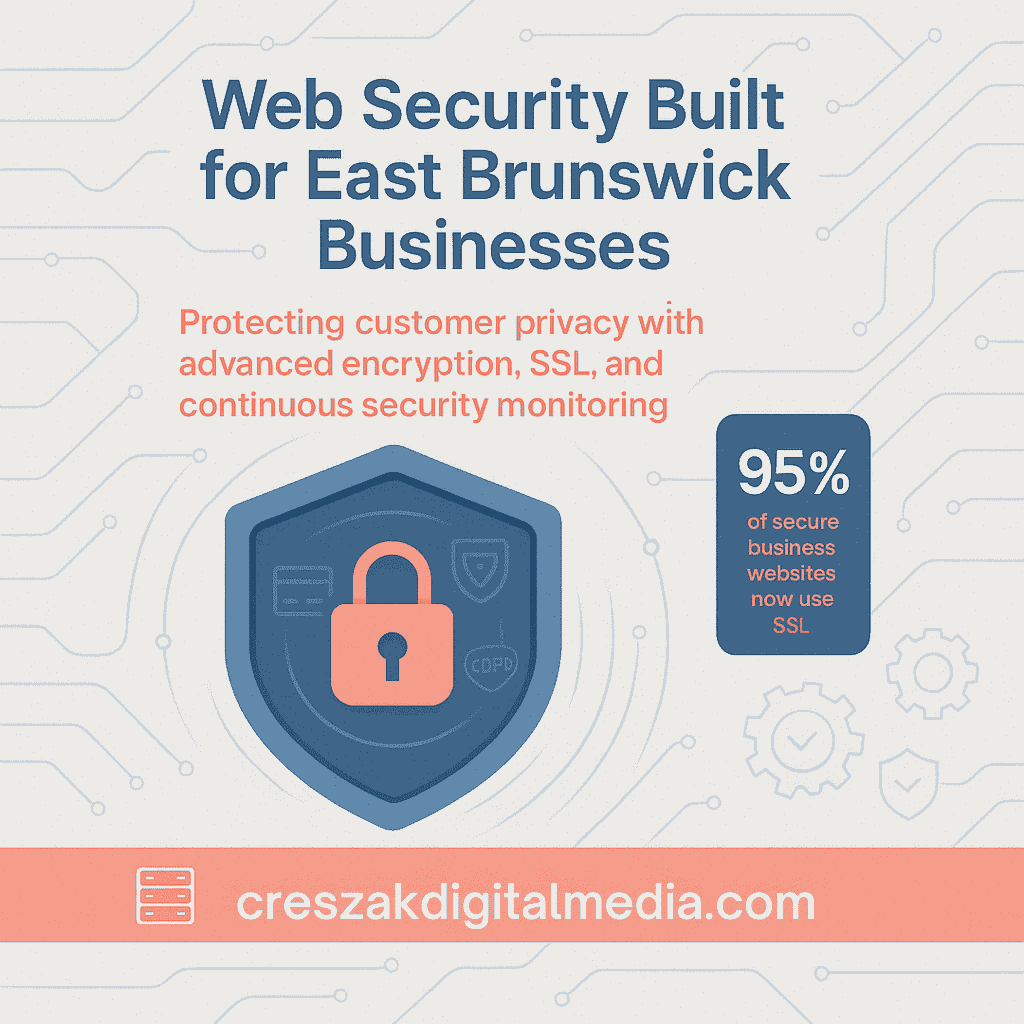 web design services in east brunswick protect customer information with industry-leading security Web Design Services in East Brunswick protecting customer data by CresZak Digital Media with secure website architecture
