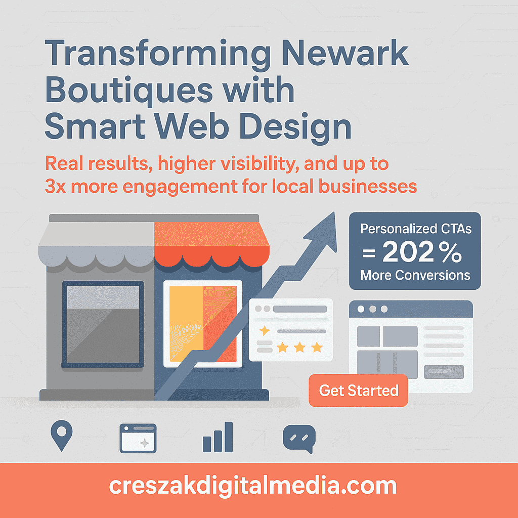 Web Design Services in Newark success story for boutique growth by CresZak Digital Media using responsive design and UX strategy