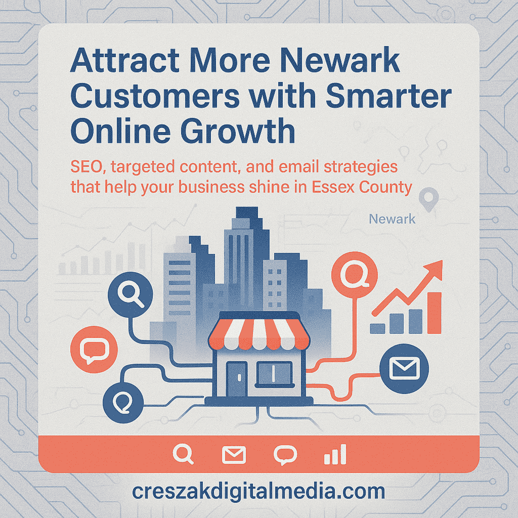 Digital Marketing Services in Newark attracting customers through smart SEO and content strategy by CresZak Digital Media