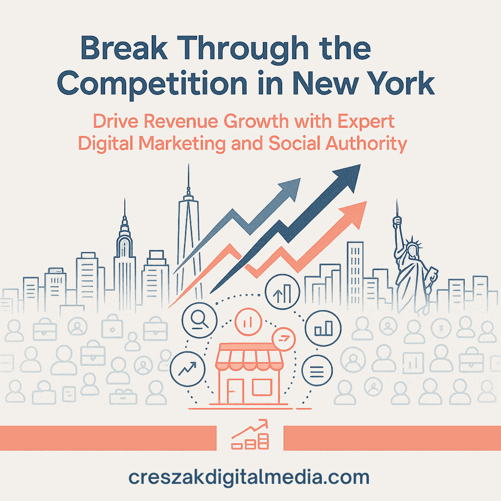 Digital Marketing Services in New York helping businesses break competition using strategic SEO campaigns by CresZak Digital Media