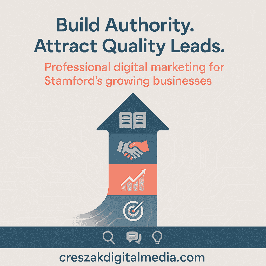 building authority and generating quality leads through digital marketing Digital Marketing Services in Stamford building authority and quality leads through SEO strategy by CresZak Digital Media