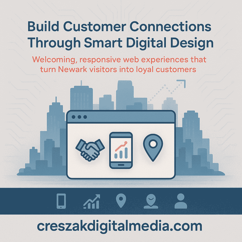 Web Design Services in Newark build customer connections through strategic UX design by CresZak Digital Media for business growth