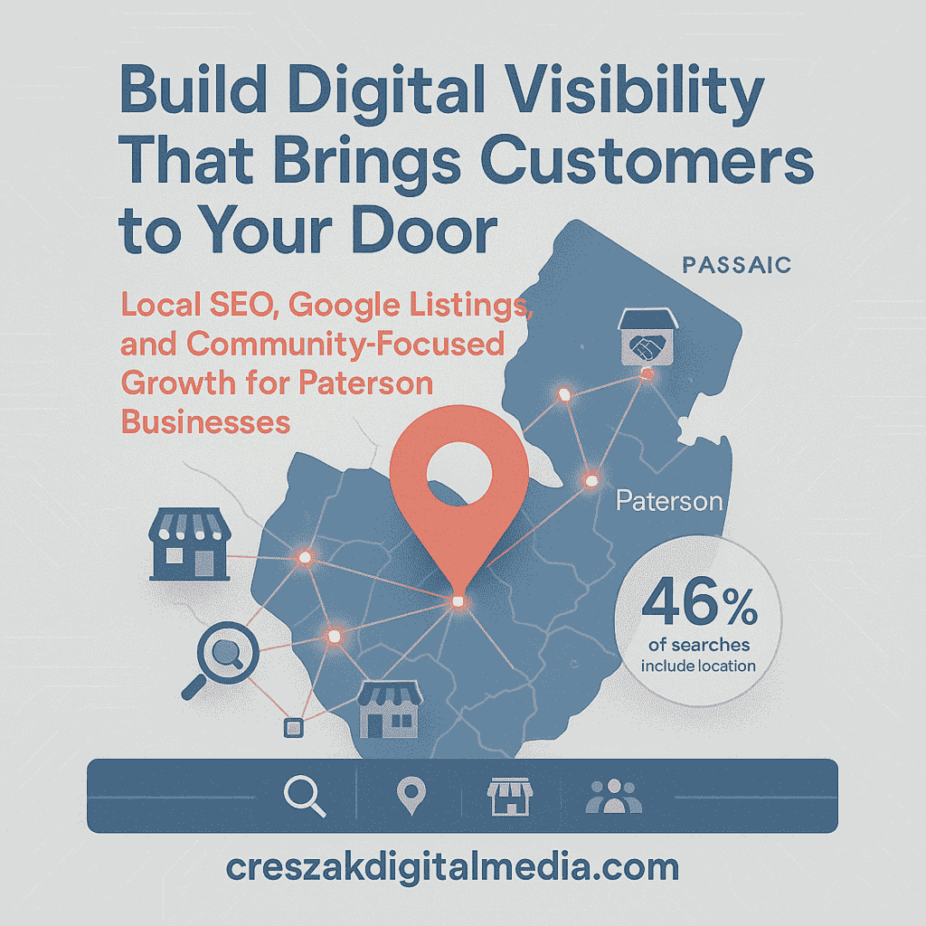 Digital Marketing Services in Paterson building digital visibility that attracts customers with SEO strategy by CresZak Digital Media