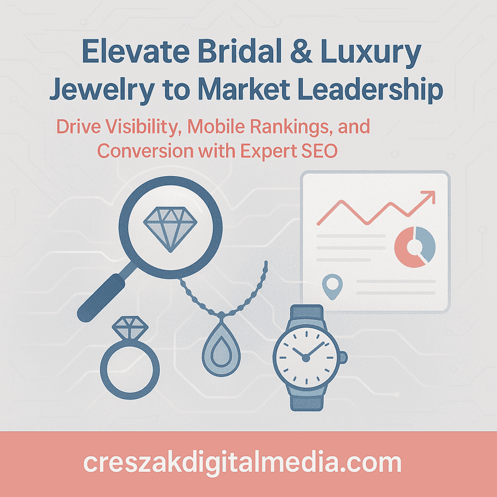 Building end-to-end optimization for bridal and luxury jewelry market with SEO services for jewelry experts online