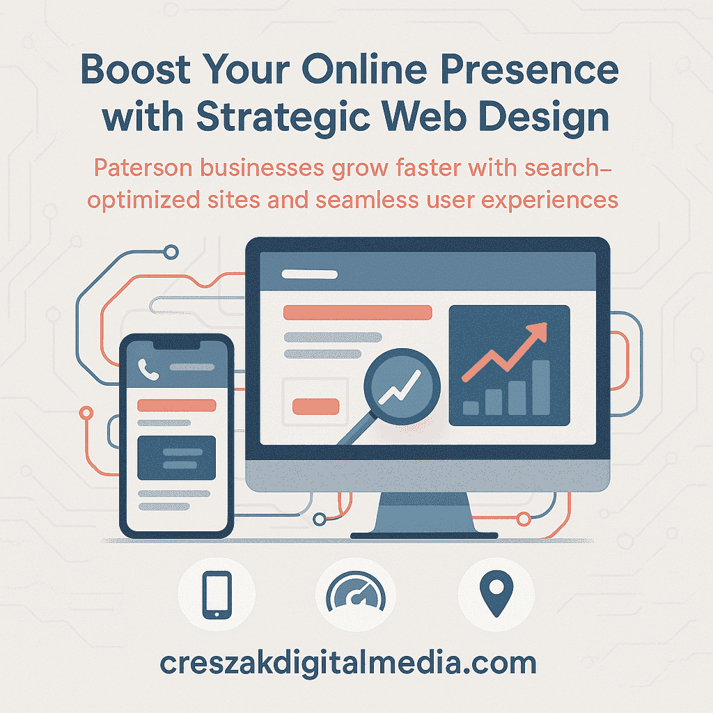 Strategic Web Design Services in Paterson by CresZak Digital Media building online visibility with responsive UX and conversion focus