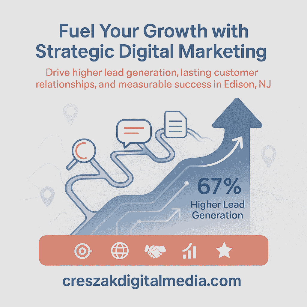 Digital Marketing Services in Edison building profitable growth through strategic SEO campaigns by CresZak Digital Media
