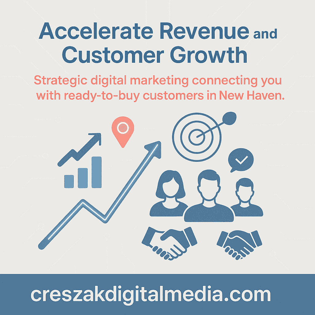 Digital Marketing Services in New Haven building revenue growth through strategic SEO campaigns by CresZak Digital Media