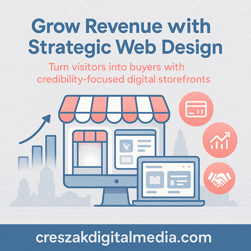 Strategic Web Design Services in New Haven by CresZak Digital Media helping small businesses grow revenue with conversion-focused design