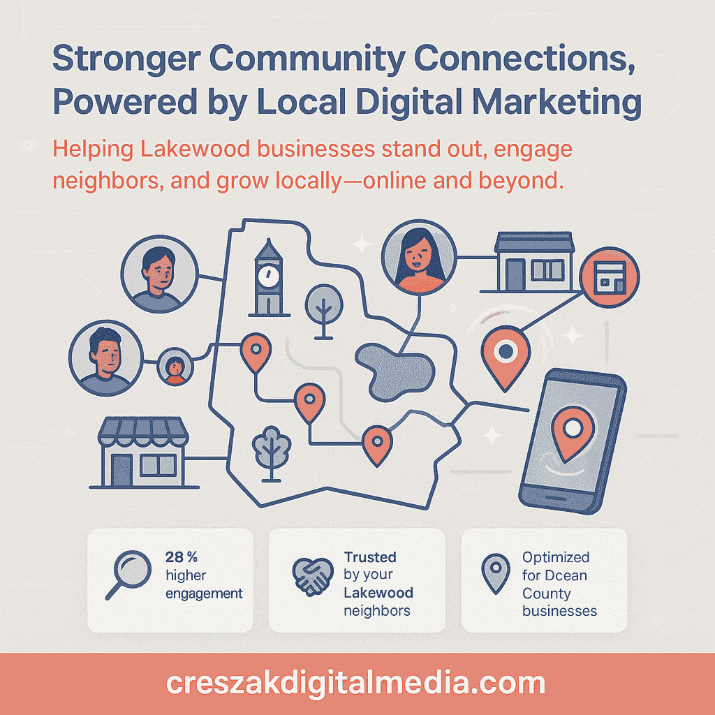 Digital Marketing Services in Lakewood building strong community connections through local SEO by CresZak Digital Media