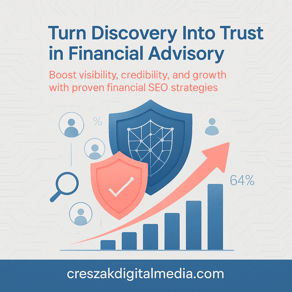 Building trust and discovery for financial advisory firms with SEO services for finance by CresZak Digital Media