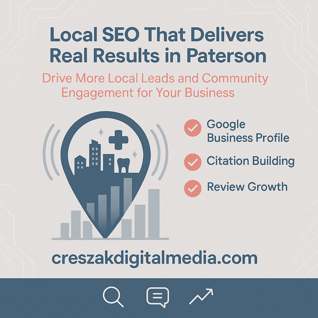 Digital Marketing Services in Paterson showing proven local SEO success for businesses by CresZak Digital Media