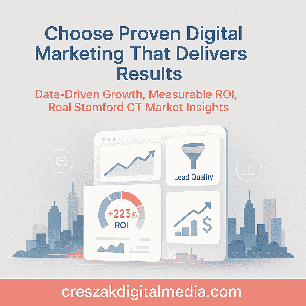 choosing the best digital marketing partner with proven results Digital Marketing Services in Stamford choosing proven marketing partners with SEO strategy by CresZak Digital Media
