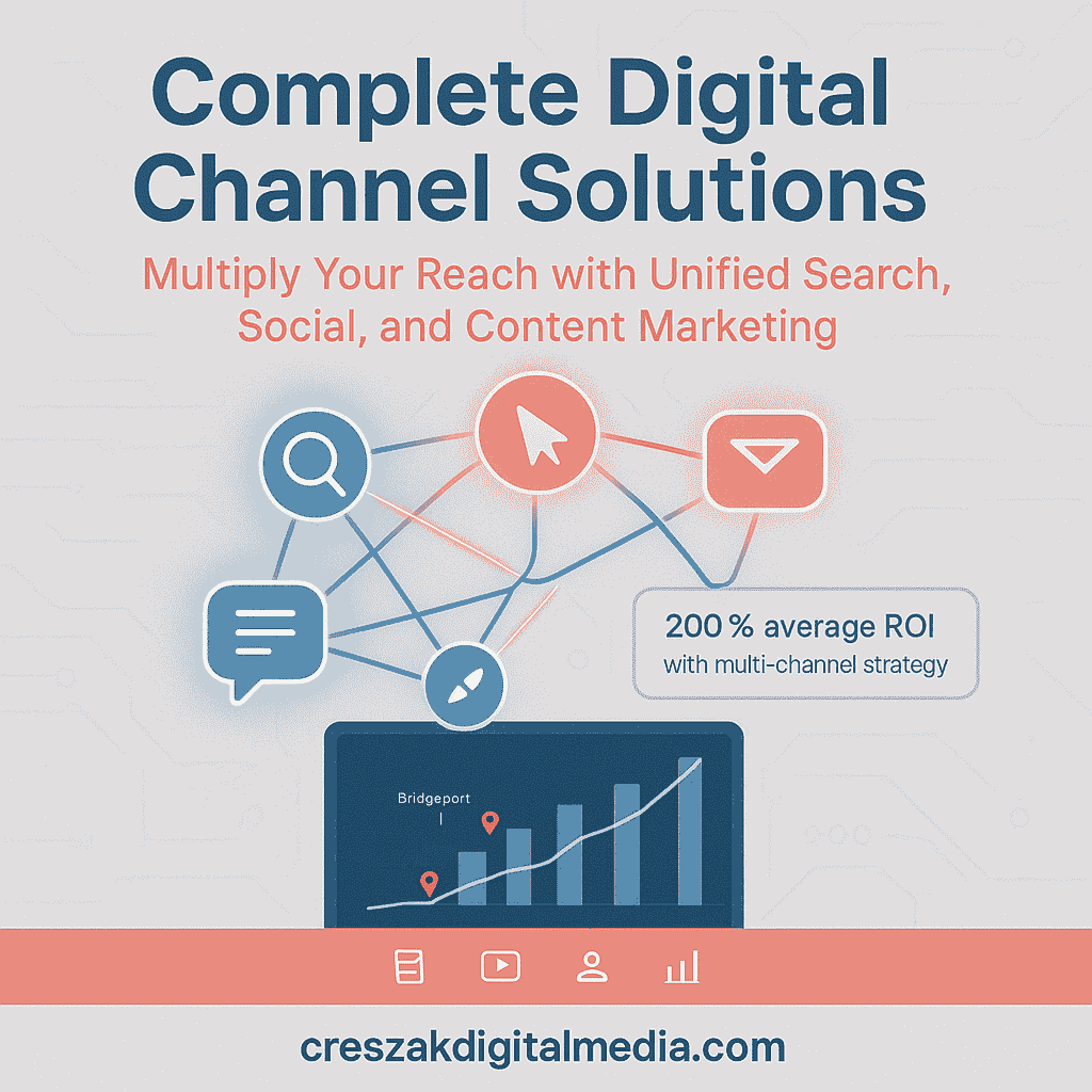 Digital Marketing Services in Bridgeport with complete digital channel solutions including SEO and content marketing by CresZak Digital Media