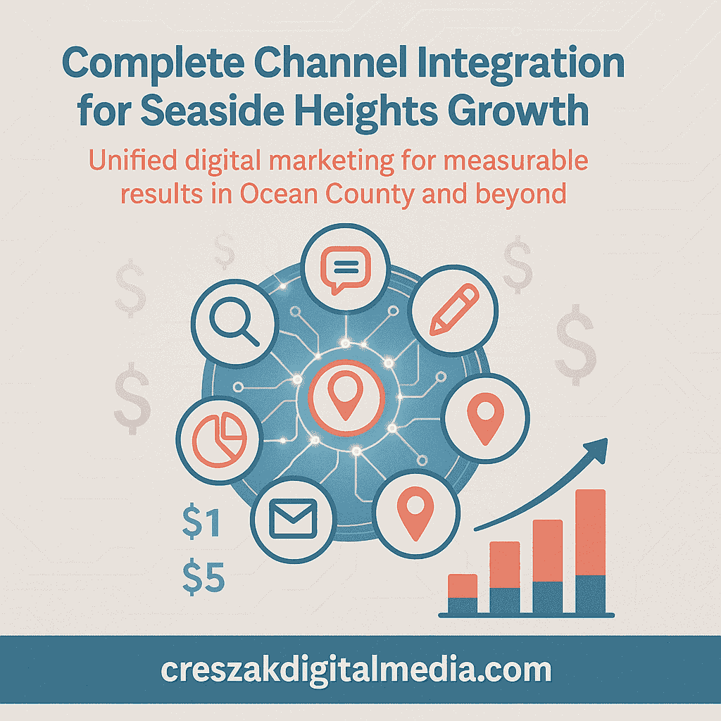 Digital Marketing Services in Seaside Heights integrating channels like SEO and content marketing by CresZak Digital Media