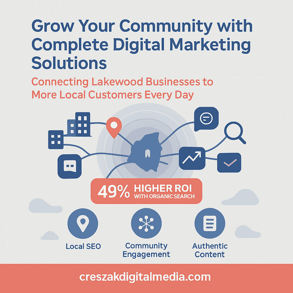 Digital Marketing Services in Lakewood delivering complete solutions with SEO and content marketing by CresZak Digital Media