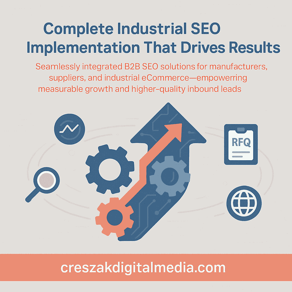 Complete industrial SEO implementation delivering measurable results for business industry companies online