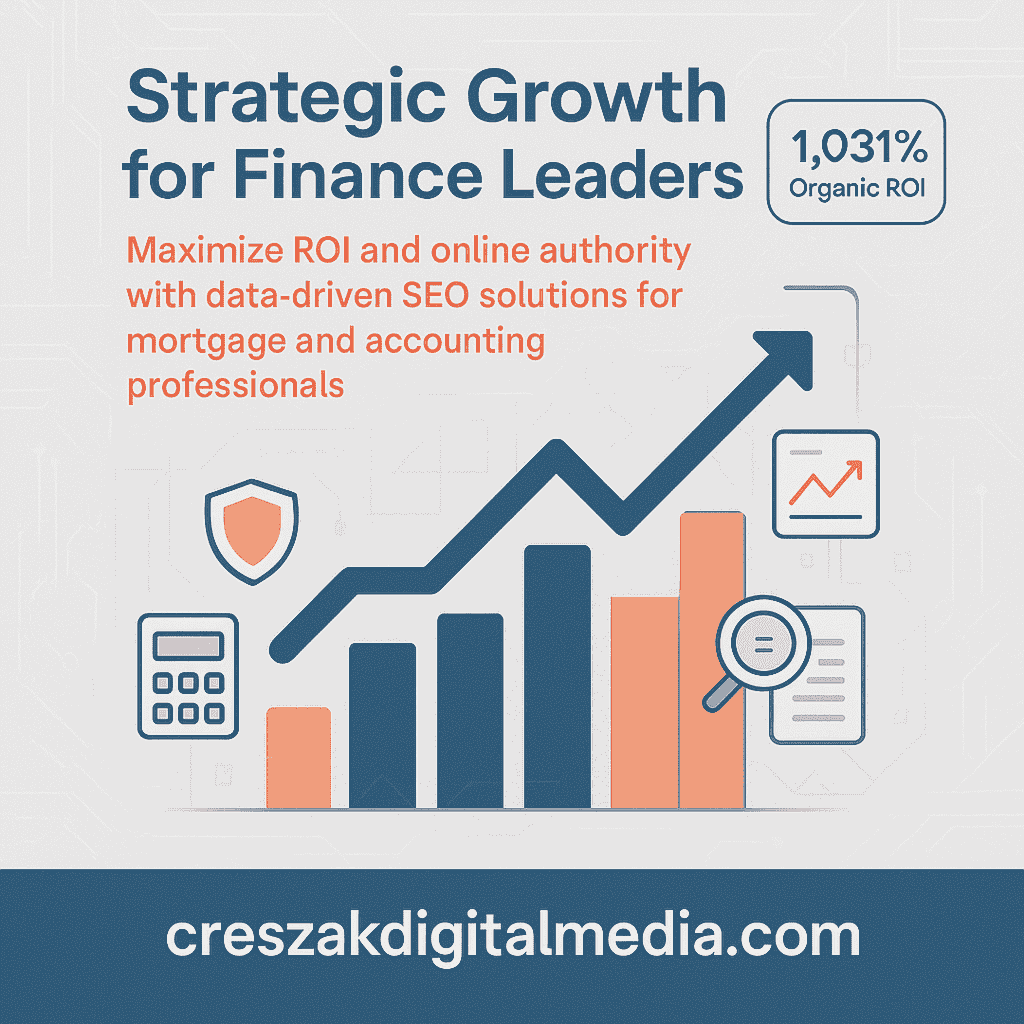 Comprehensive SEO services for finance planning for mortgage lenders and accounting firms search visibility growth