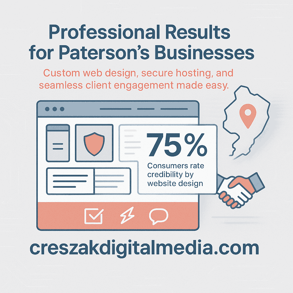 Core components of Web Design Services in Paterson explained by CresZak Digital Media with responsive UX and conversion optimization