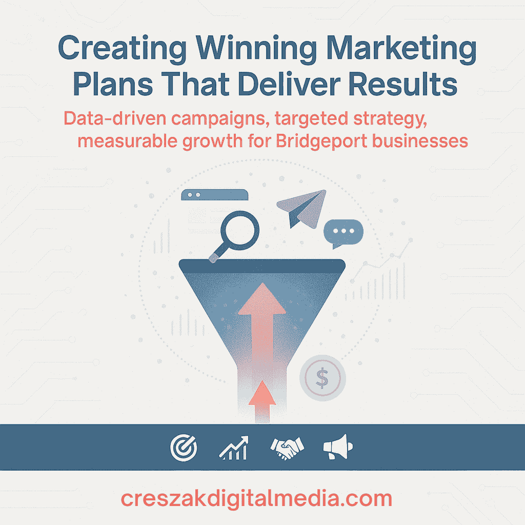 Digital Marketing Services in Bridgeport creating data driven marketing plans with SEO strategy by CresZak Digital Media