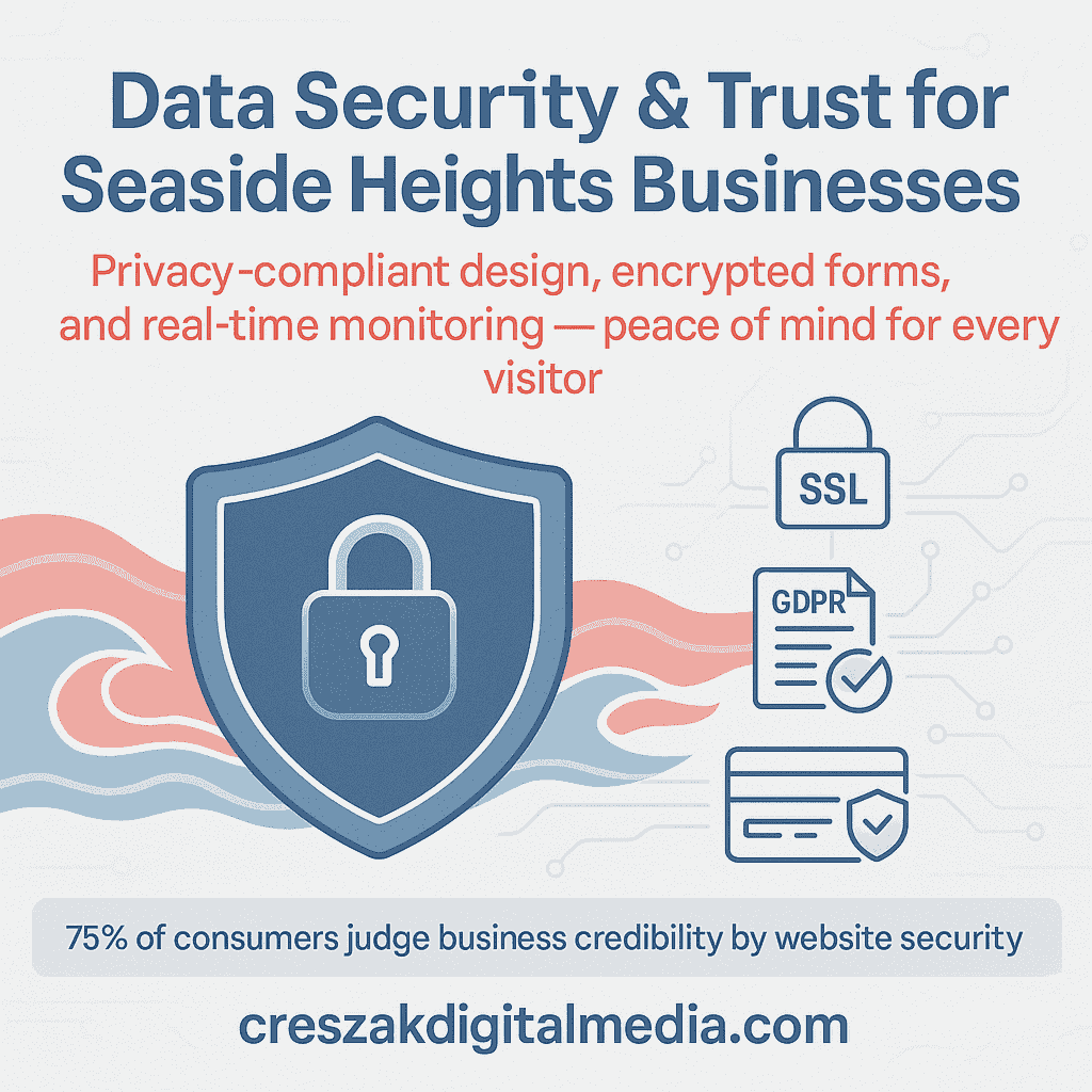 Web Design Services in Seaside Heights with secure website development protecting business and customer data by CresZak Digital Media