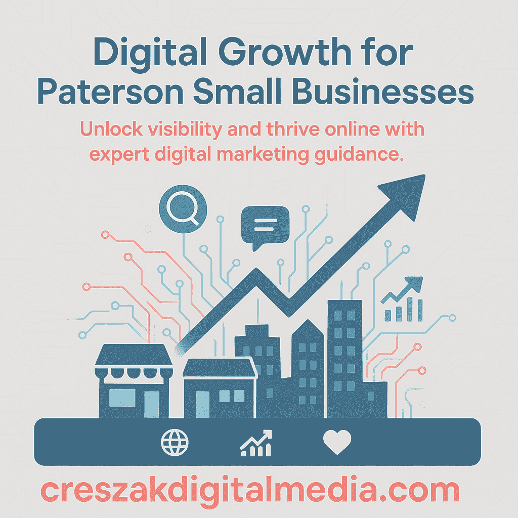 Digital Marketing Services in Paterson for small businesses by CresZak Digital Media using local SEO strategy to drive growth