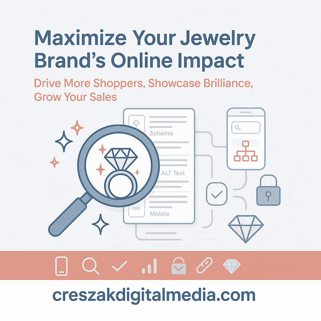 Essential elements making jewelry search optimization work with SEO services for jewelry by CresZak Digital Media