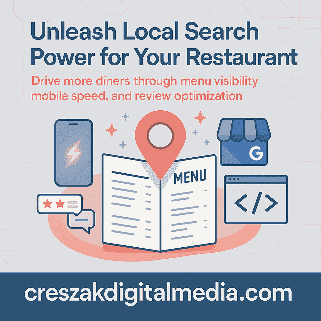 Essential elements making restaurant search optimization work with SEO services for restaurants by CresZak Digital Media