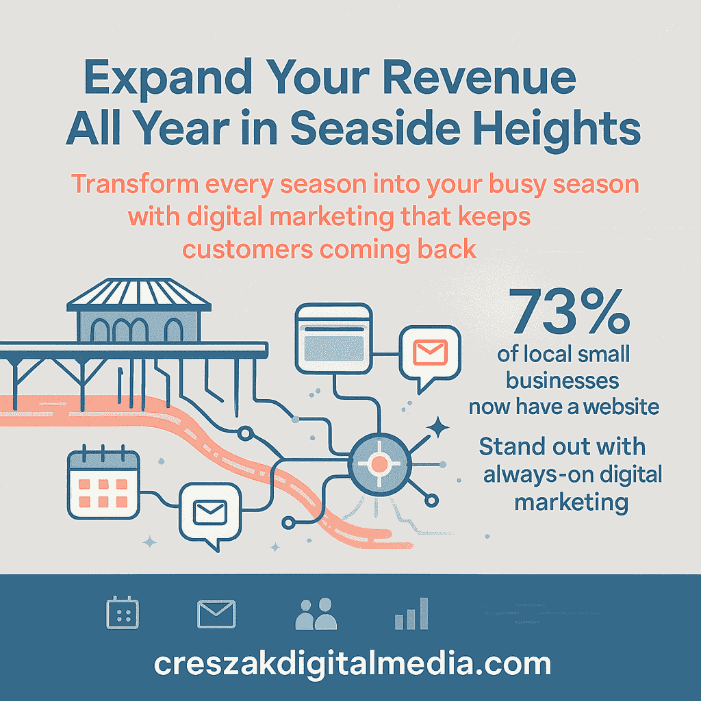 Digital Marketing Services in Seaside Heights expanding year round revenue with strategic SEO campaigns by CresZak Digital Media