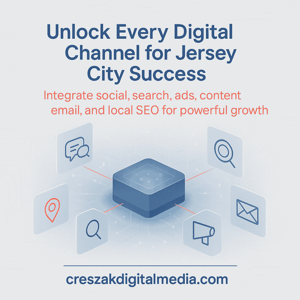 Digital Marketing Services in Jersey City covering channels like SEO and content marketing for business success by CresZak Digital Media