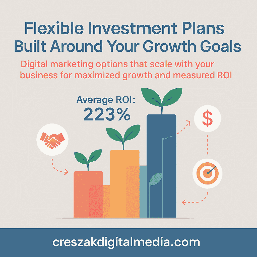 Digital Marketing Services in Seaside Heights offering flexible marketing investment plans with SEO strategy by CresZak Digital Media