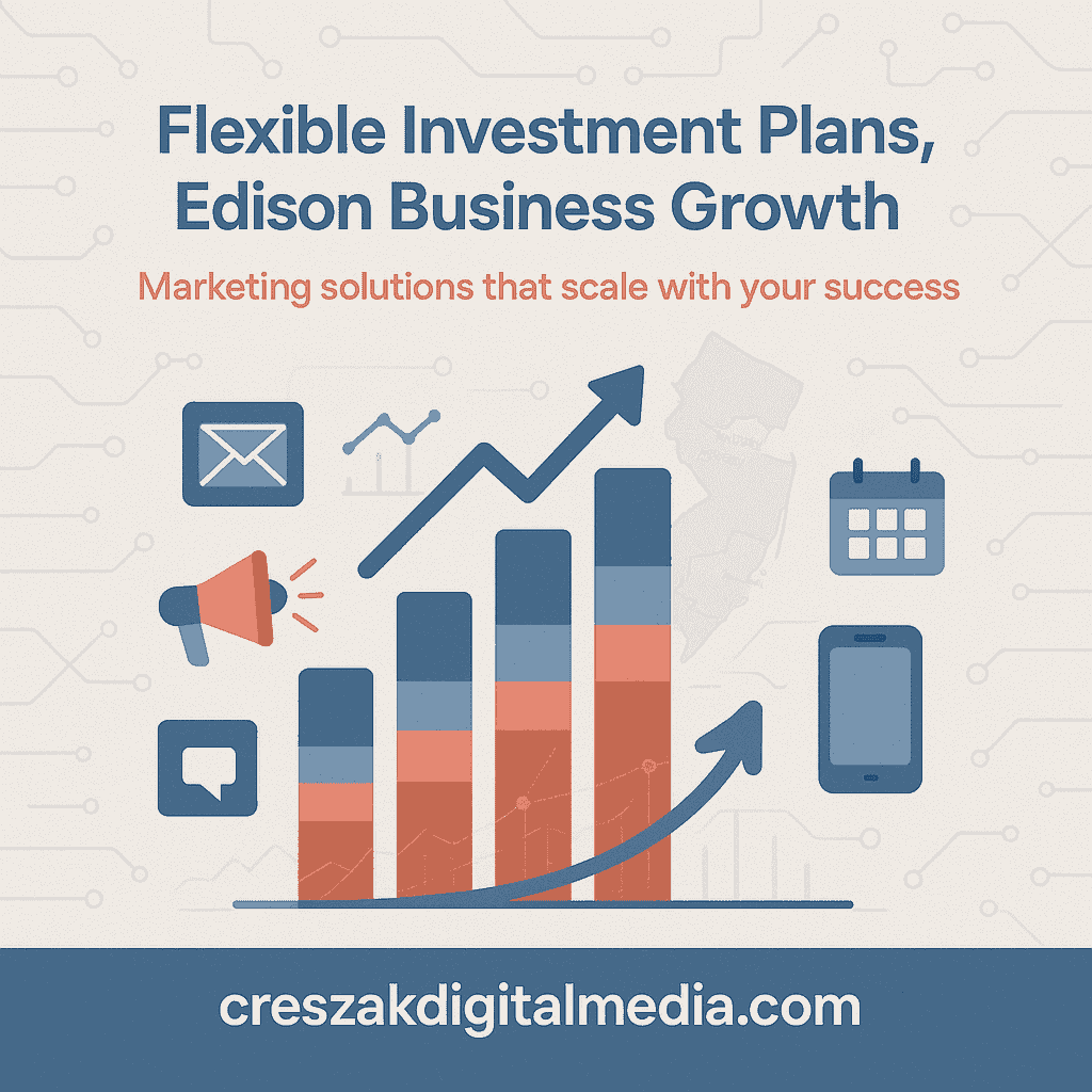 Digital Marketing Services in Edison with flexible marketing investment plans and SEO strategy by CresZak Digital Media