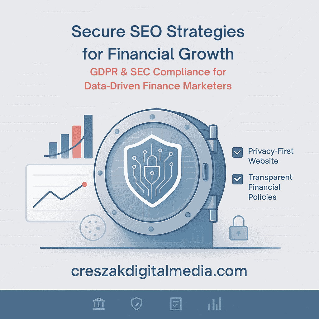GDPR and SEC-compliant SEO services for finance strategies for financial services by CresZak Digital Media