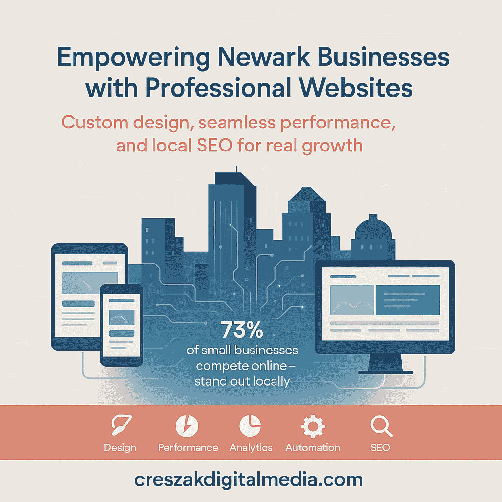 How Newark businesses grow through Web Design Services in Newark by CresZak Digital Media with responsive design and strategic UX