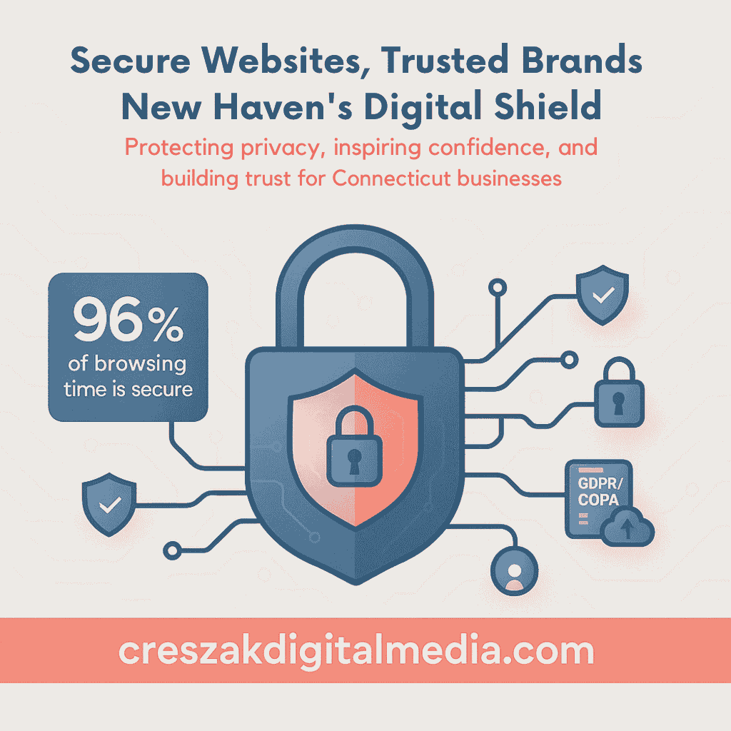 Secure Web Design Services in New Haven by CresZak Digital Media protecting business websites with trusted cybersecurity practices