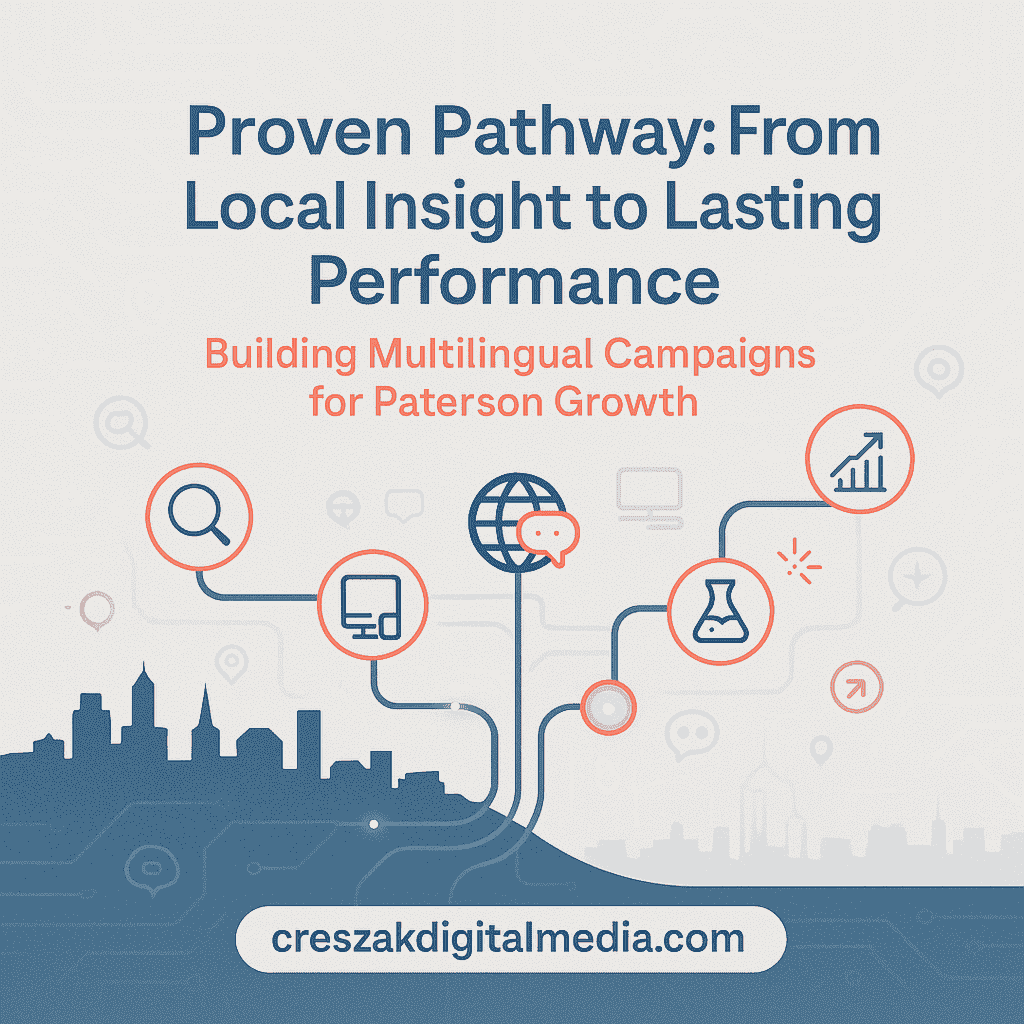 Digital Marketing Services in Paterson showing campaign planning to performance growth with SEO strategy by CresZak Digital Media