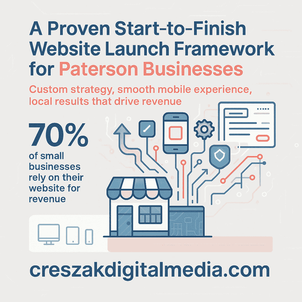 Web Design Services in Paterson launch framework by CresZak Digital Media with responsive UX and SEO strategy for local growth