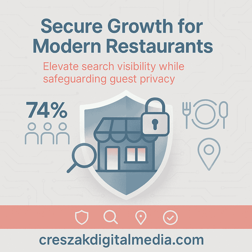  Protecting guest information while building search visibility with SEO services for restaurants by CresZak Digital Media