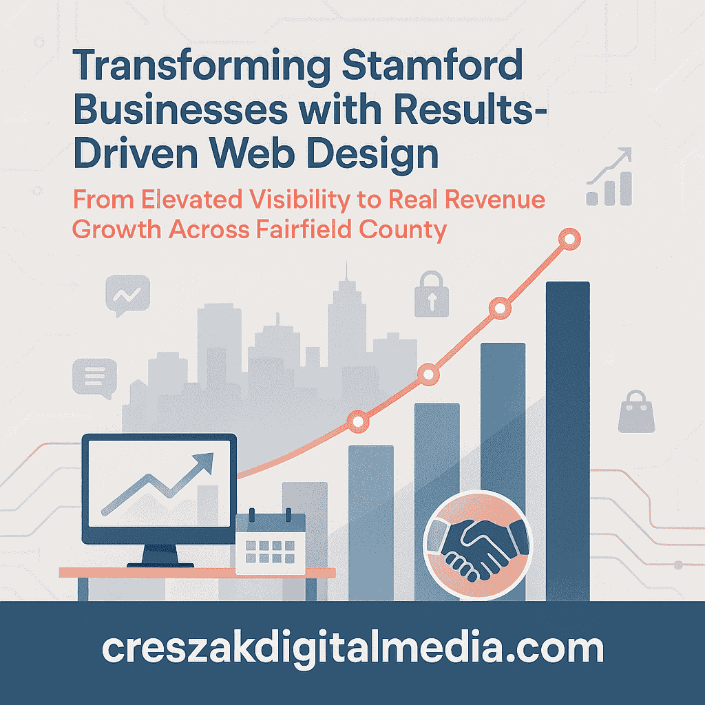 Web Design Services in Stamford delivering proven business growth through strategic responsive website development by CresZak Digital Media