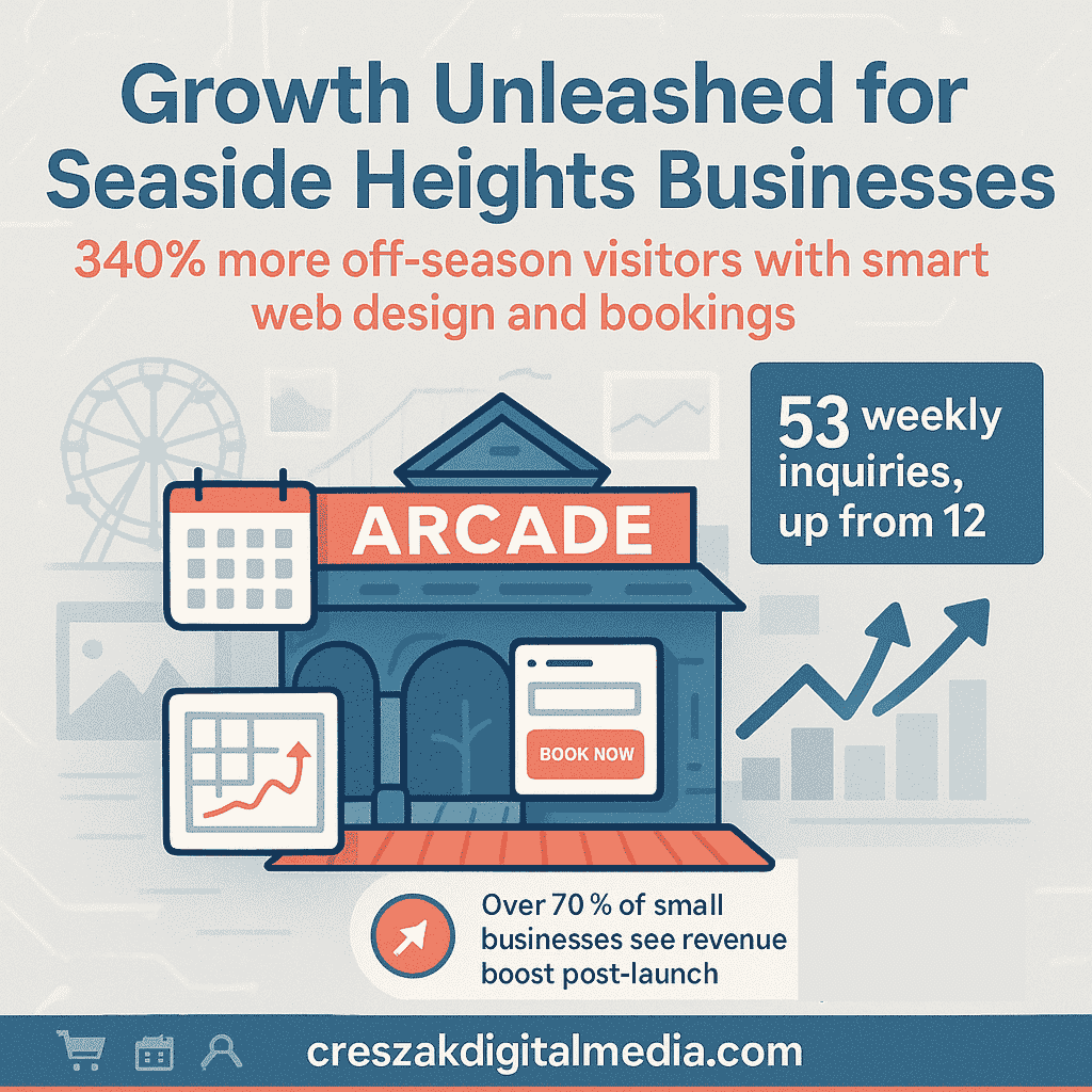 Web Design Services in Seaside Heights growth results showing real business success through website development by CresZak Digital Media